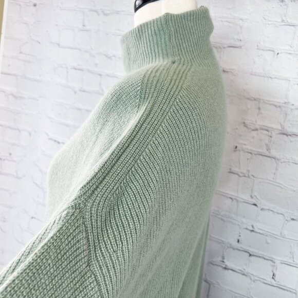 NEW Alice + Olivia Caprice Drop Shoulder Tunic Sweater Wide Leg Knit Pants Sage - Picture 4 of 13